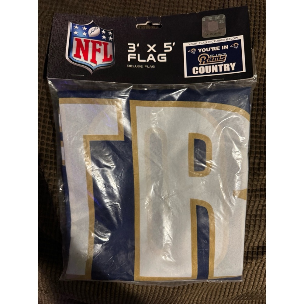 NFL St. Louis Rams Blue and Gold Flag